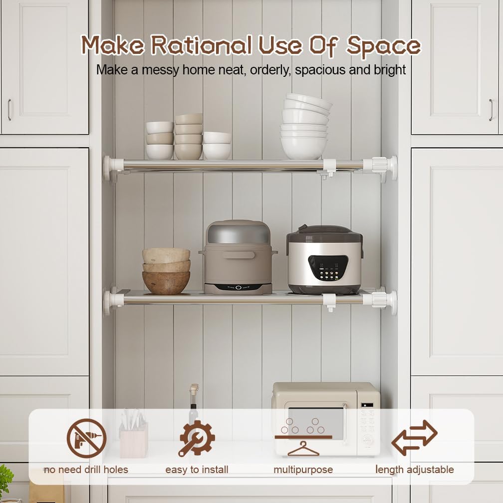 Adjustable Closet Rod And Shelf Organizer