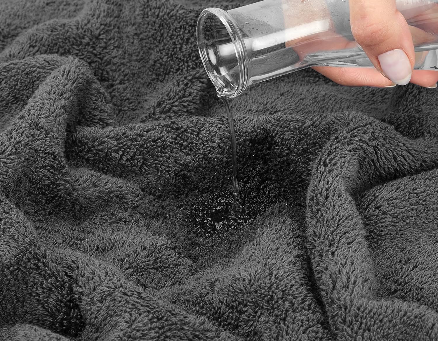 Luxury Cotton Bath Towel Set Dark Gray