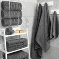 Luxury Cotton Bath Towel Set Dark Gray